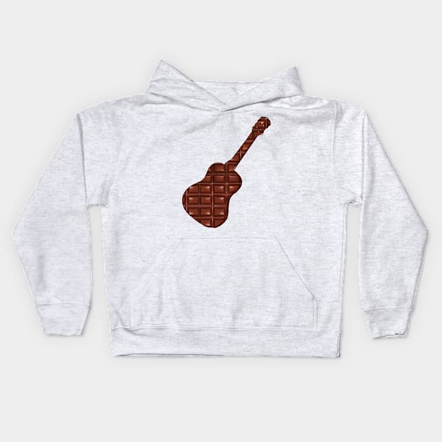 Chocolate guitar for chocoholics   Delicious sweet milk chocolate Kids Hoodie by Artonmytee